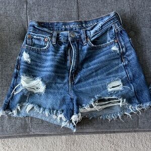 American Eagle Outfitters Ripped Blue Jean Shorts